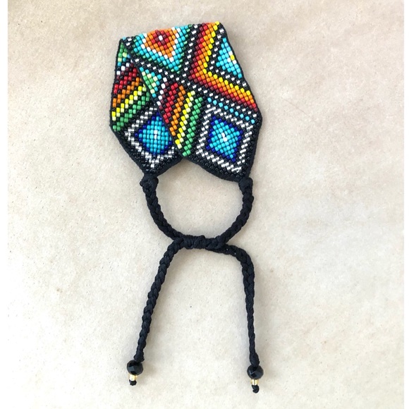 Miyuki Beaded Bohemian Aztec Inspired Bracelet - Picture 4 of 7